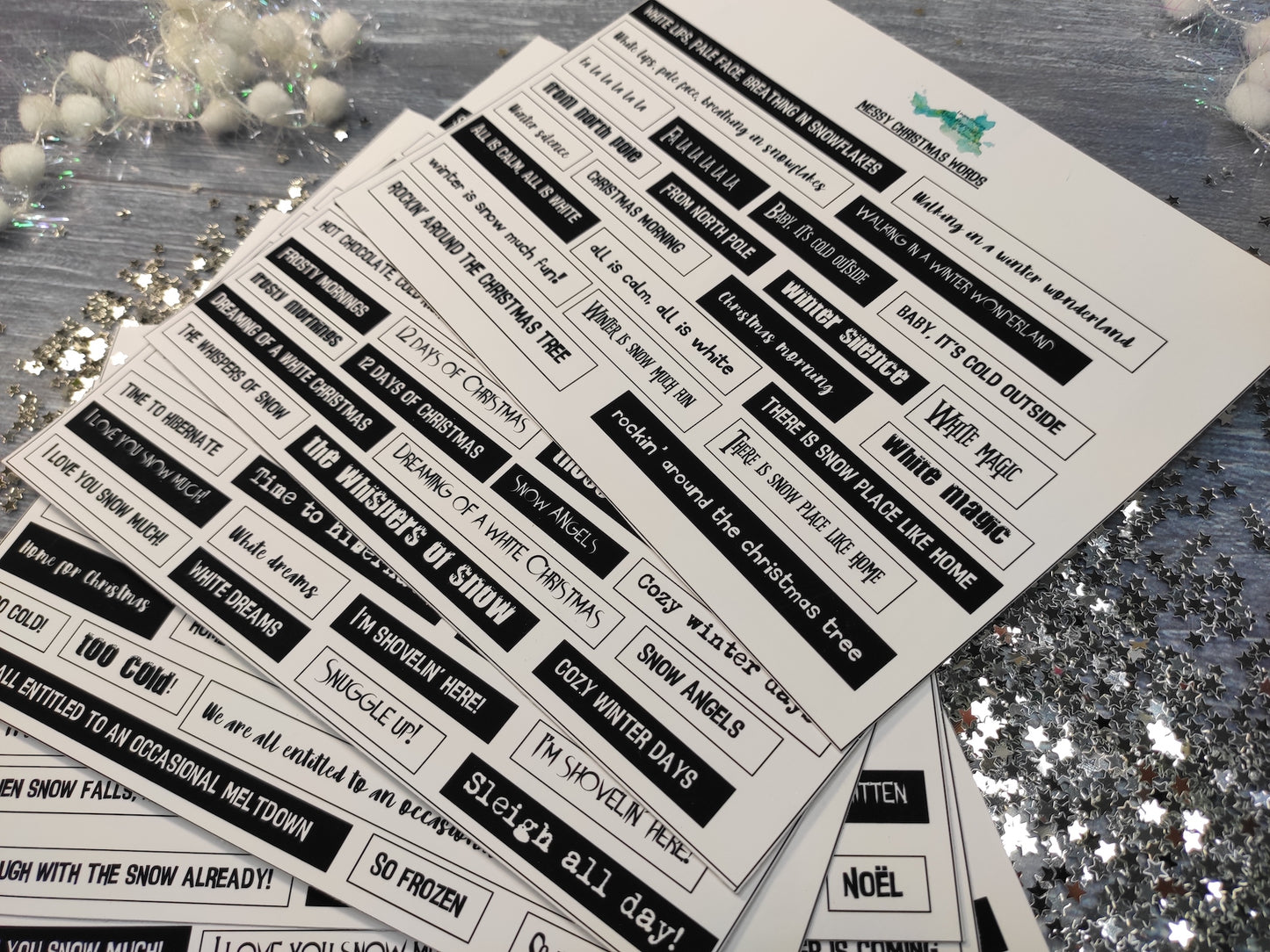 Christmas/ Winter sentiments- Digital Downloads File