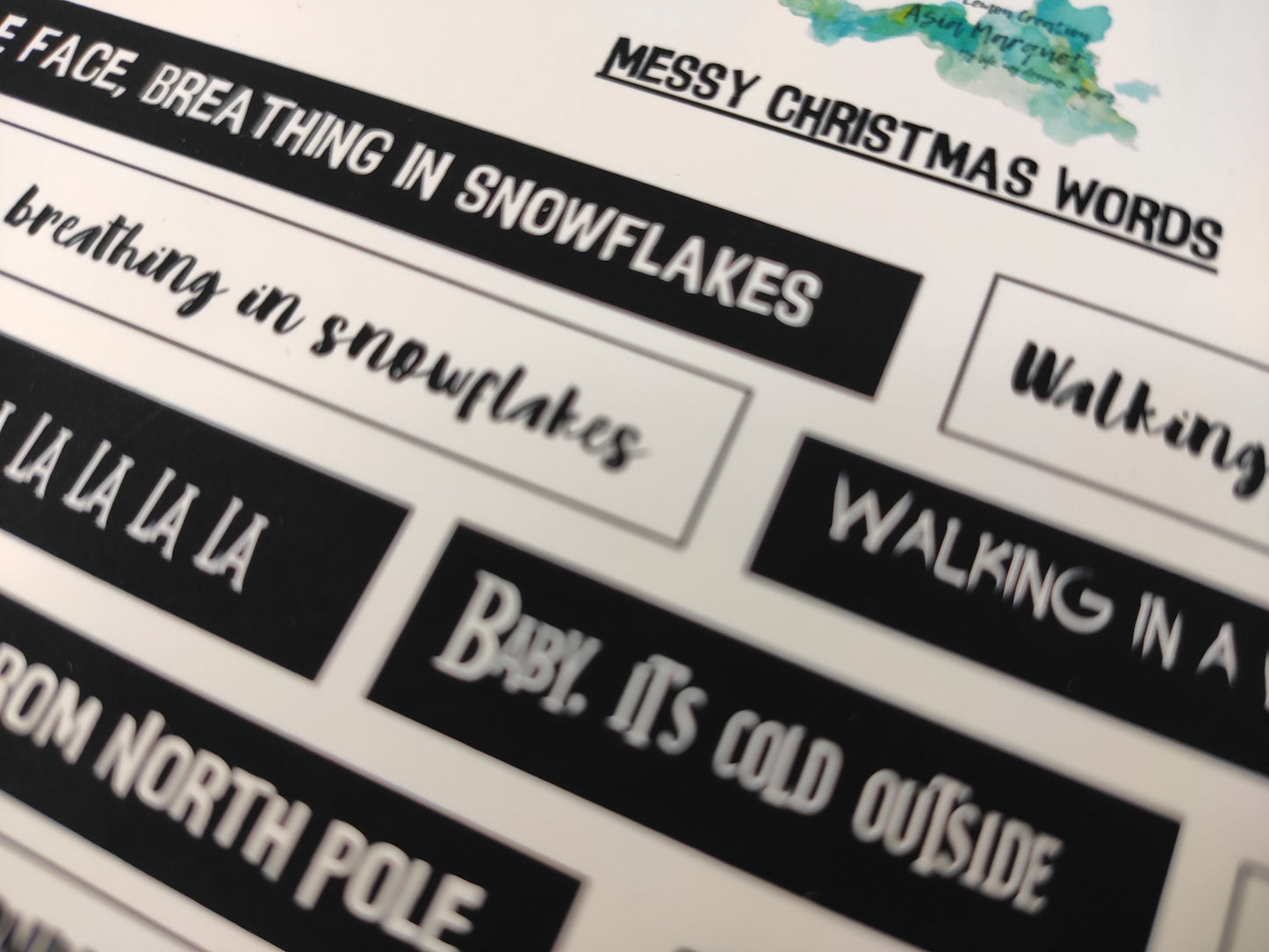 Christmas/ Winter sentiments- Digital Downloads File