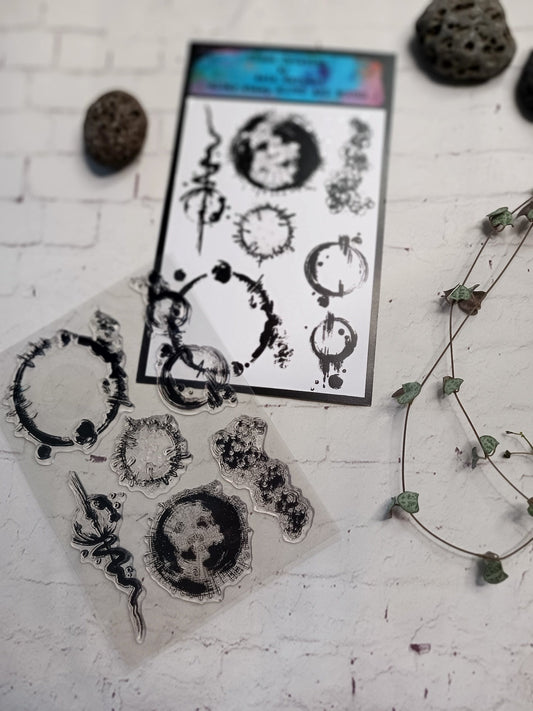 Set of photopolymer  stamps- ROUND & ROUND