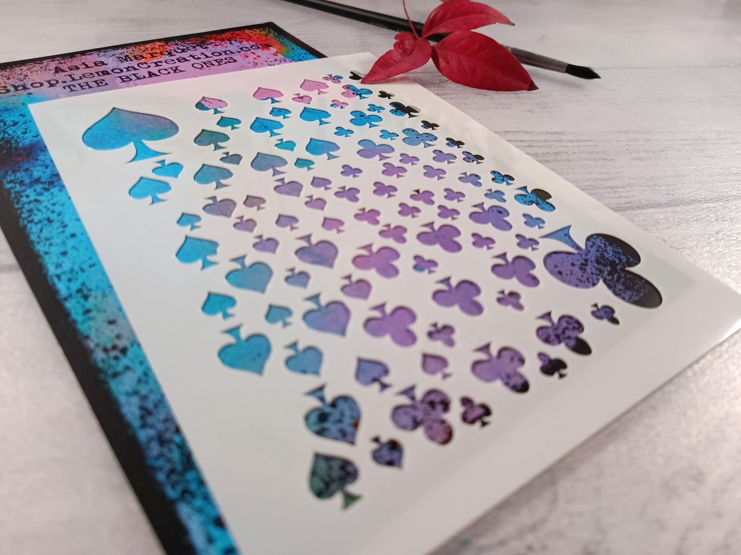 Mixed media stencil- THE BLACK ONES
