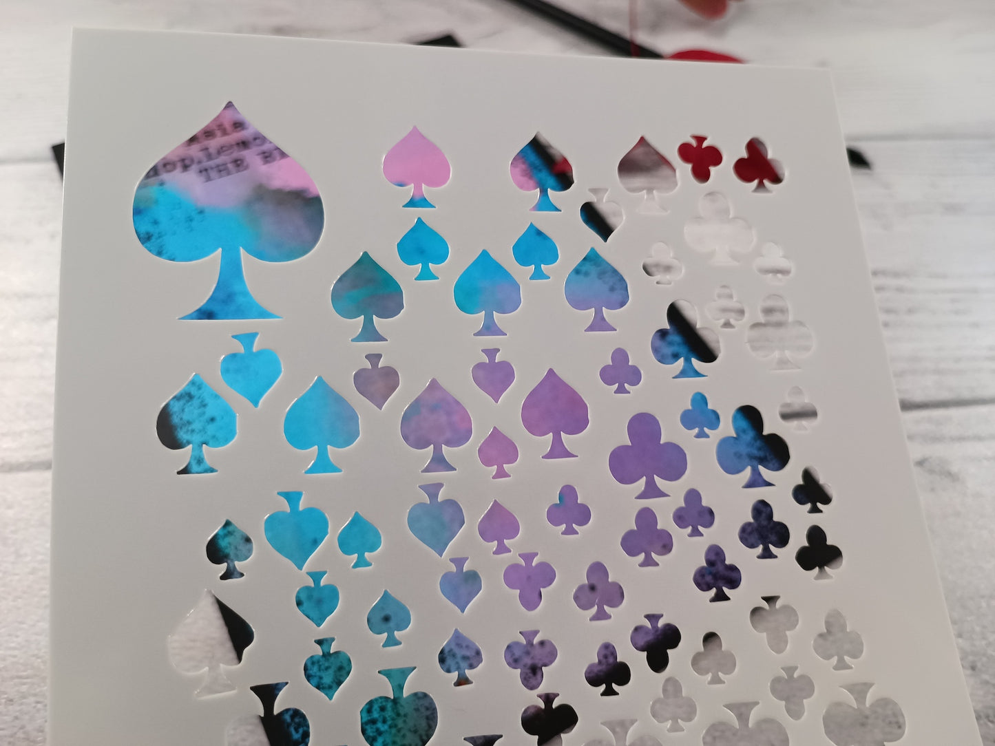 Mixed media stencil- THE BLACK ONES
