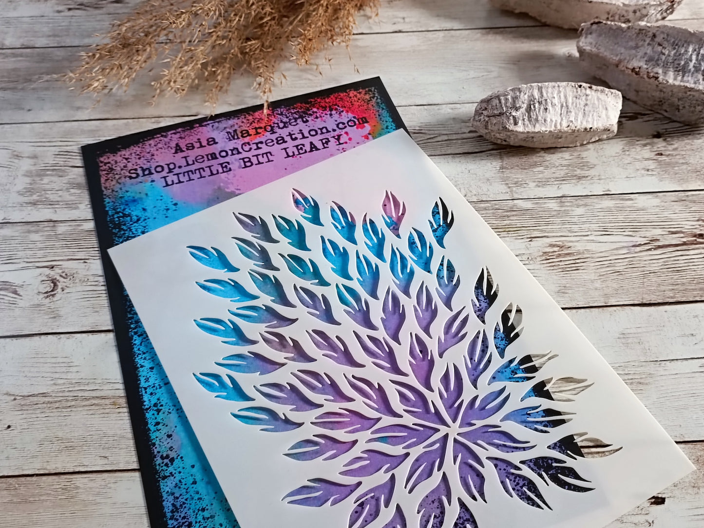 Mixed Media Stencil- LITTLE BIT LEAFY
