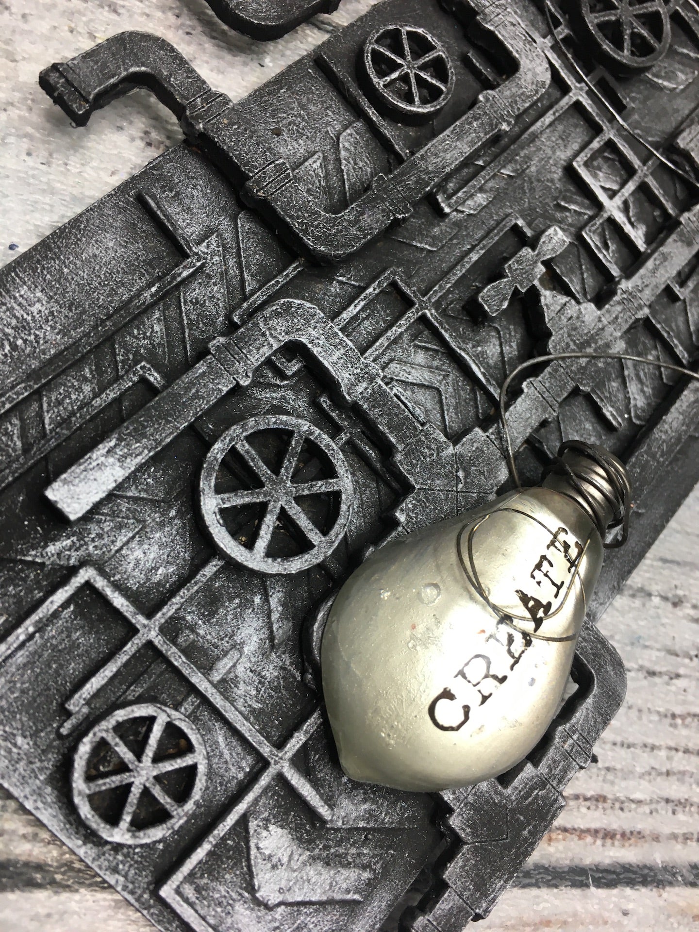 Steampunk/ Industrial tag- handmade