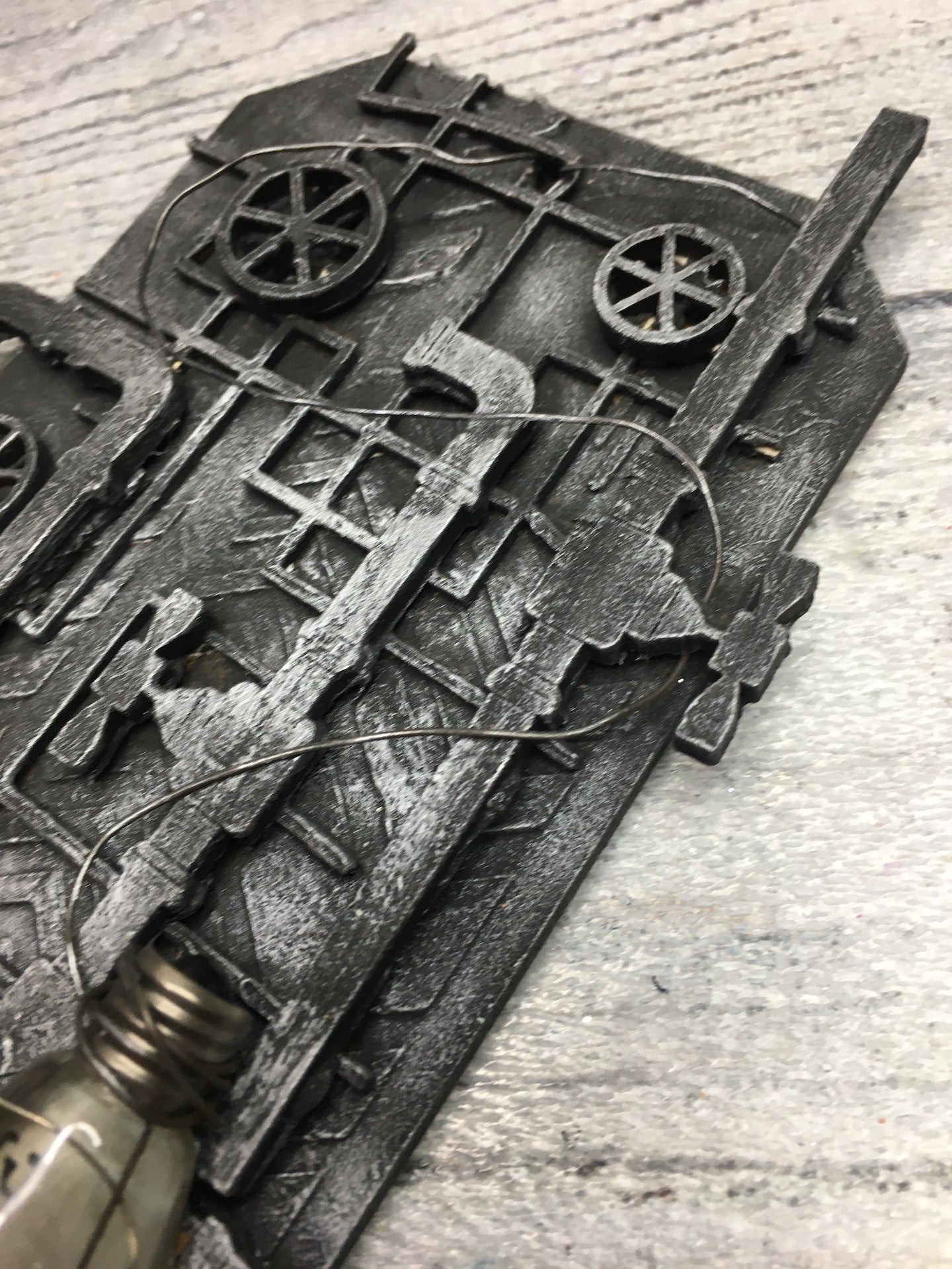 Steampunk/ Industrial tag- handmade