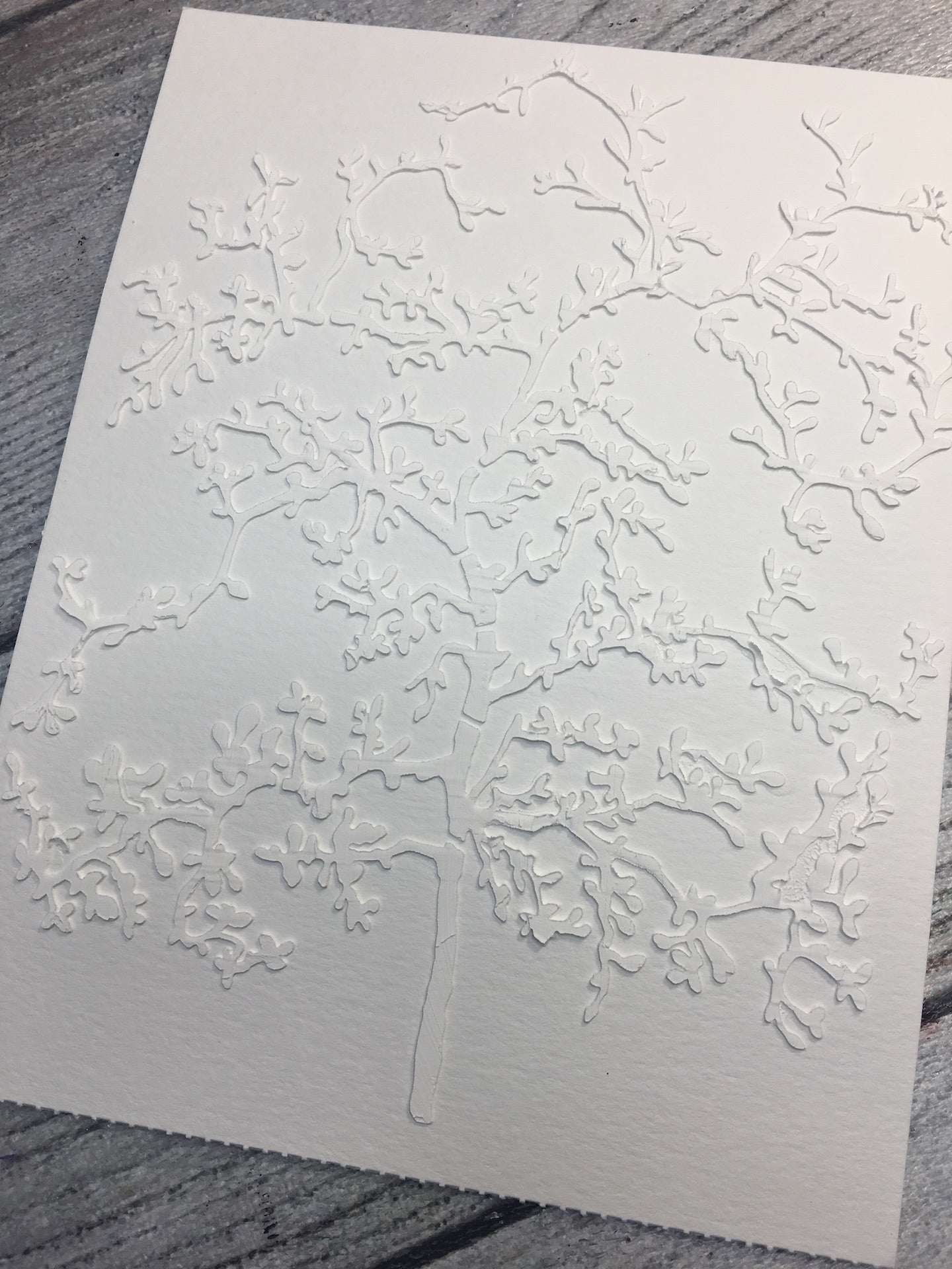 Mixed media stencil- GENUINE BRANCH