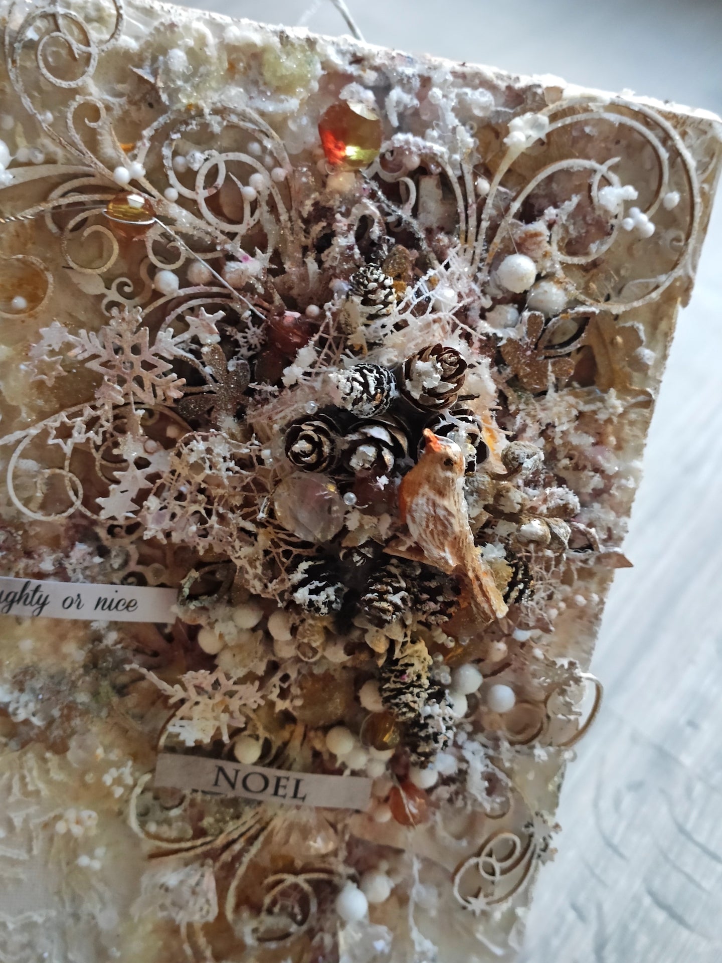 Christmas canvas- Bird of Hope