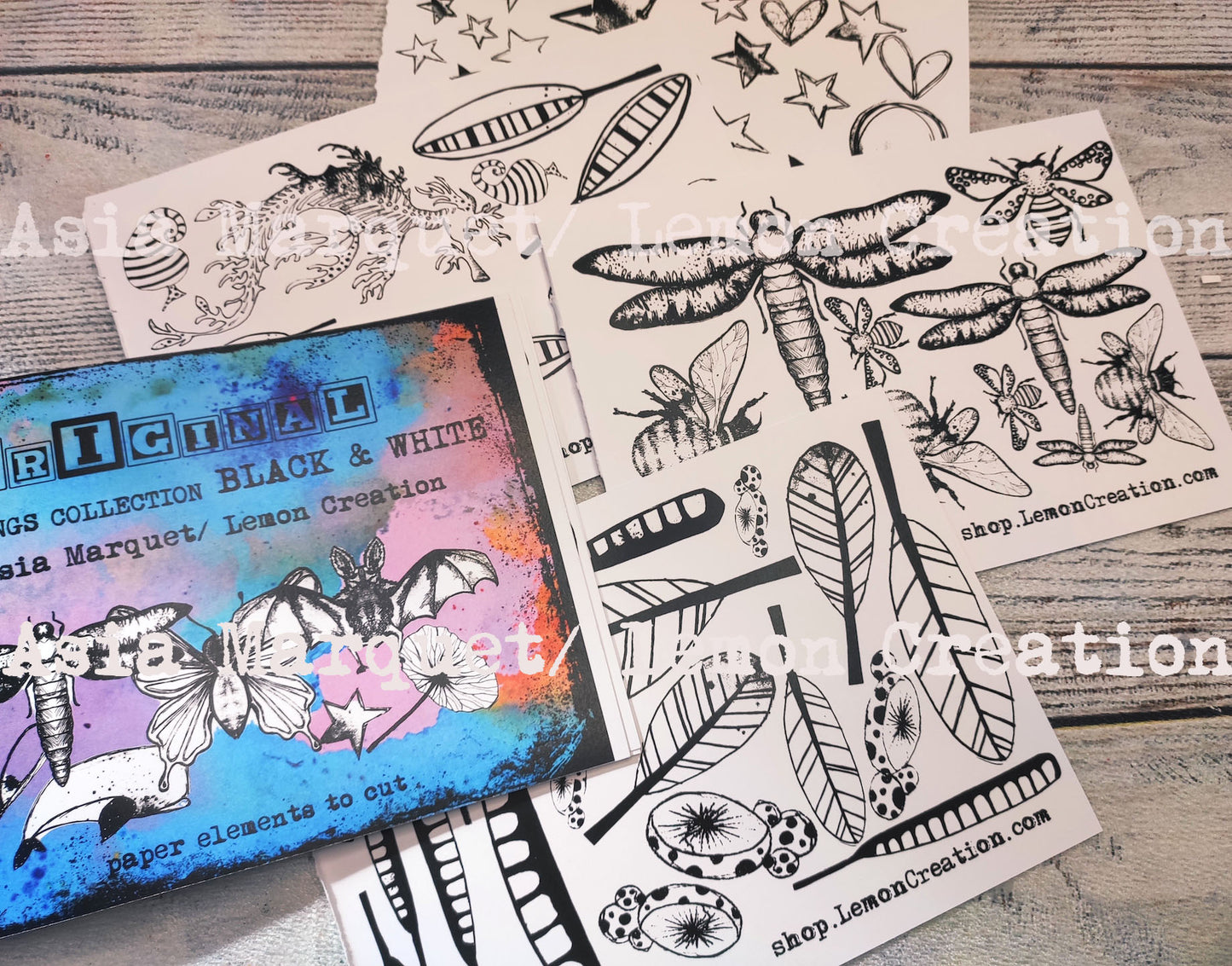 Original  Paper Elements in black & white