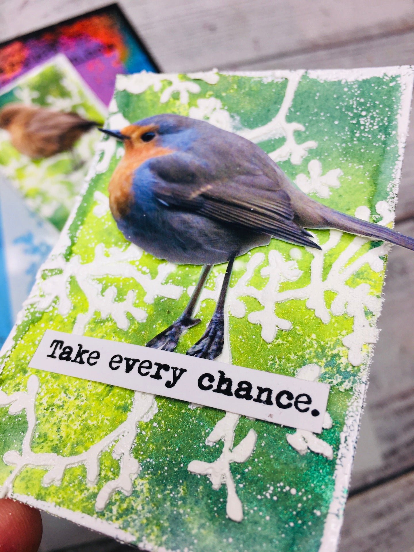 Mixed media stencil- GENUINE BRANCH