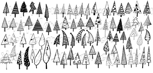 Digital Download File- CHRISTMAS TREES  bundle