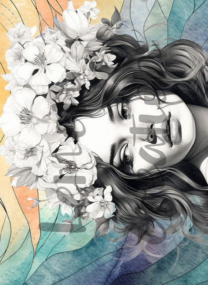 DIGITAL DOWNLOAD FILE-  Blue Ladies Collection