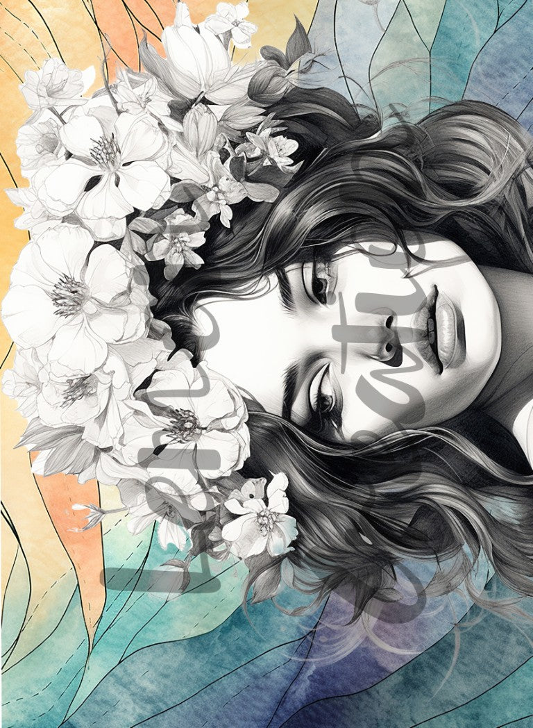 DIGITAL DOWNLOAD FILE-  Blue Ladies Collection