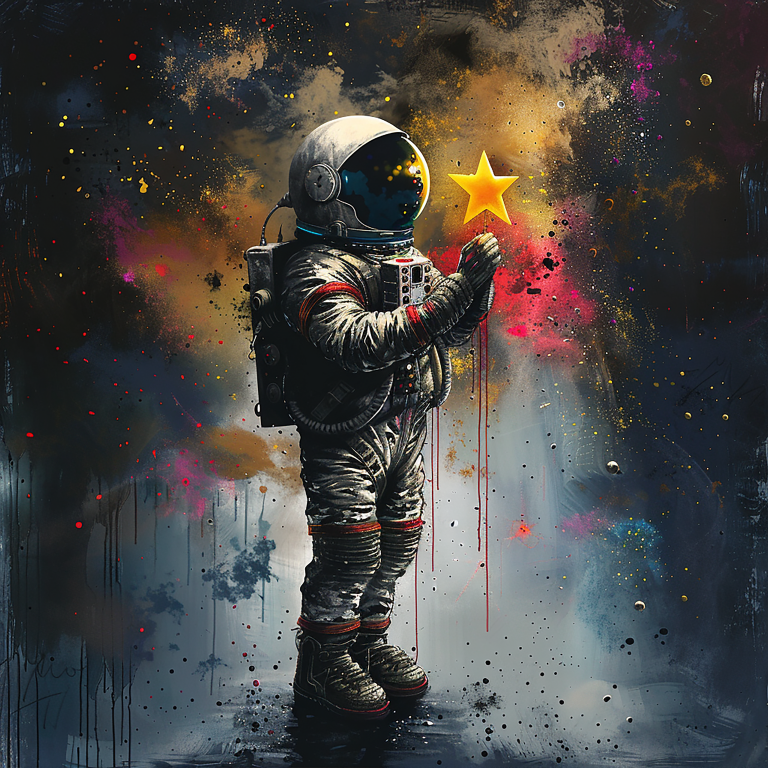DIGITAL DOWNLOAD FILE- Astronauts- Graffiti