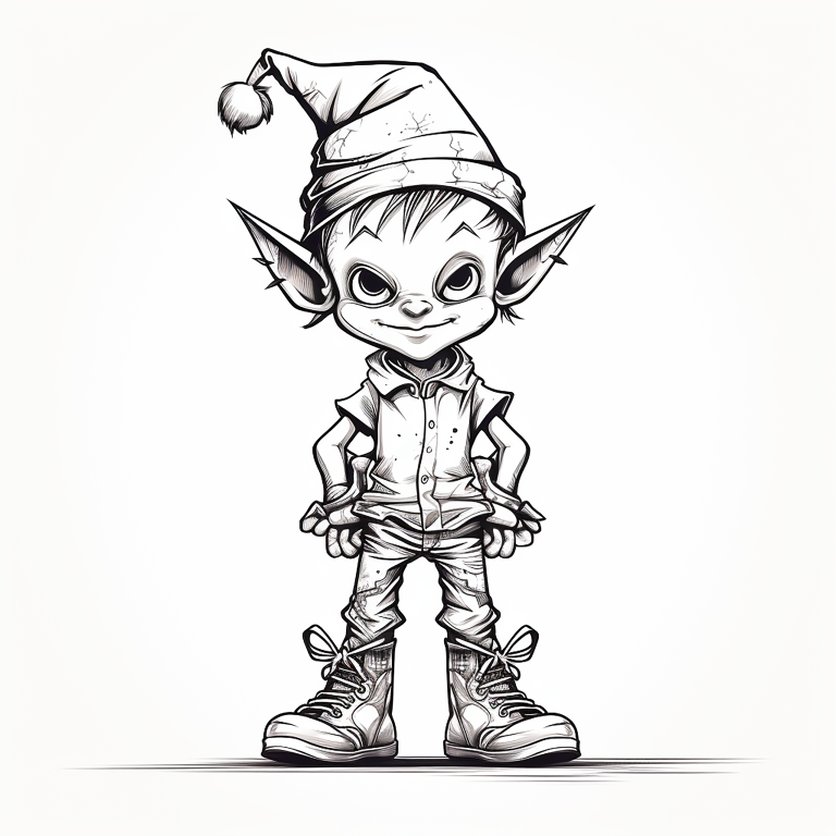 DIGITAL DOWNLOAD FILE- Winter B&W Characters