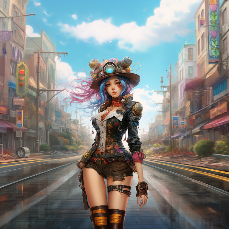 DIGITAL DOWNLOAD FILE- Steampunk Manga Girls