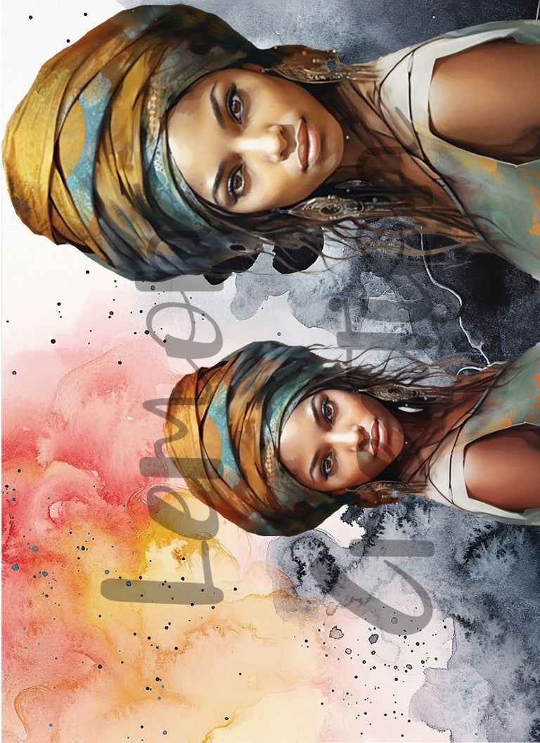 DIGITAL DOWNLOAD FILE-  Blue Ladies Collection