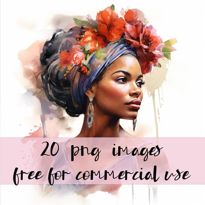 DIGITAL DOWNLOAD FILE- Watercolor Whimsical Women