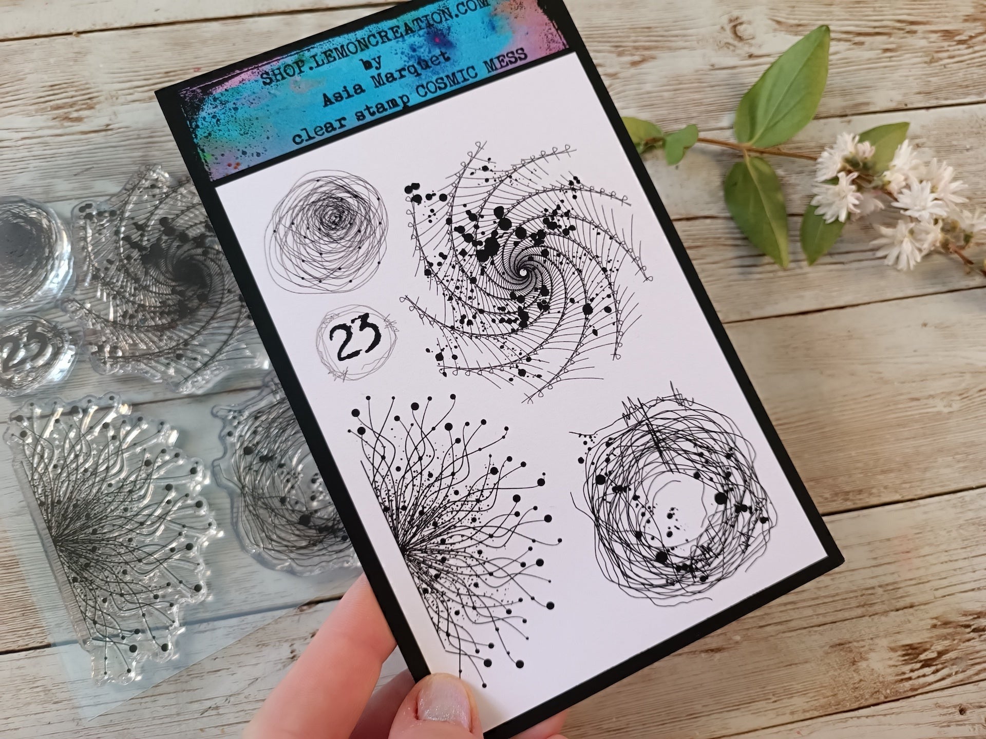 Set of photopolymer stamps- COSMIC MESS