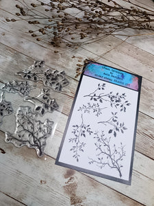 Set of photopolymer stamps- BRANCH OUT