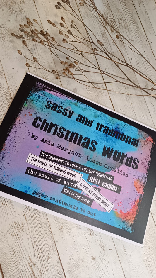 Sassy and traditional  Christmas/ Winter Messy Words