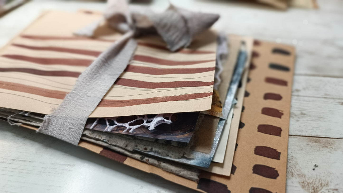 CURATED PAPER BUNDLE with handmade mark-making papers