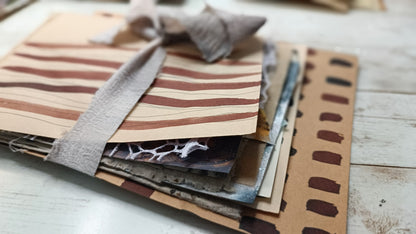 CURATED PAPER BUNDLE with handmade mark-making papers