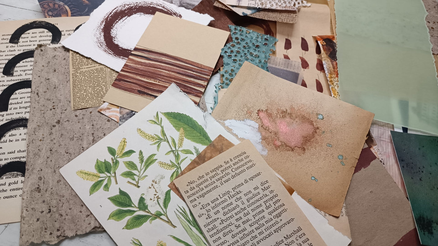 CURATED PAPER BUNDLE with handmade mark-making papers