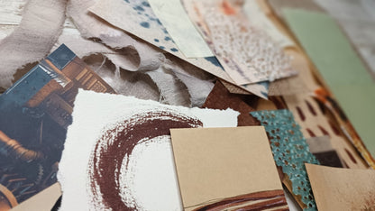 CURATED PAPER BUNDLE with handmade mark-making papers