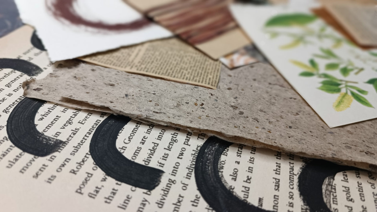 CURATED PAPER BUNDLE with handmade mark-making papers