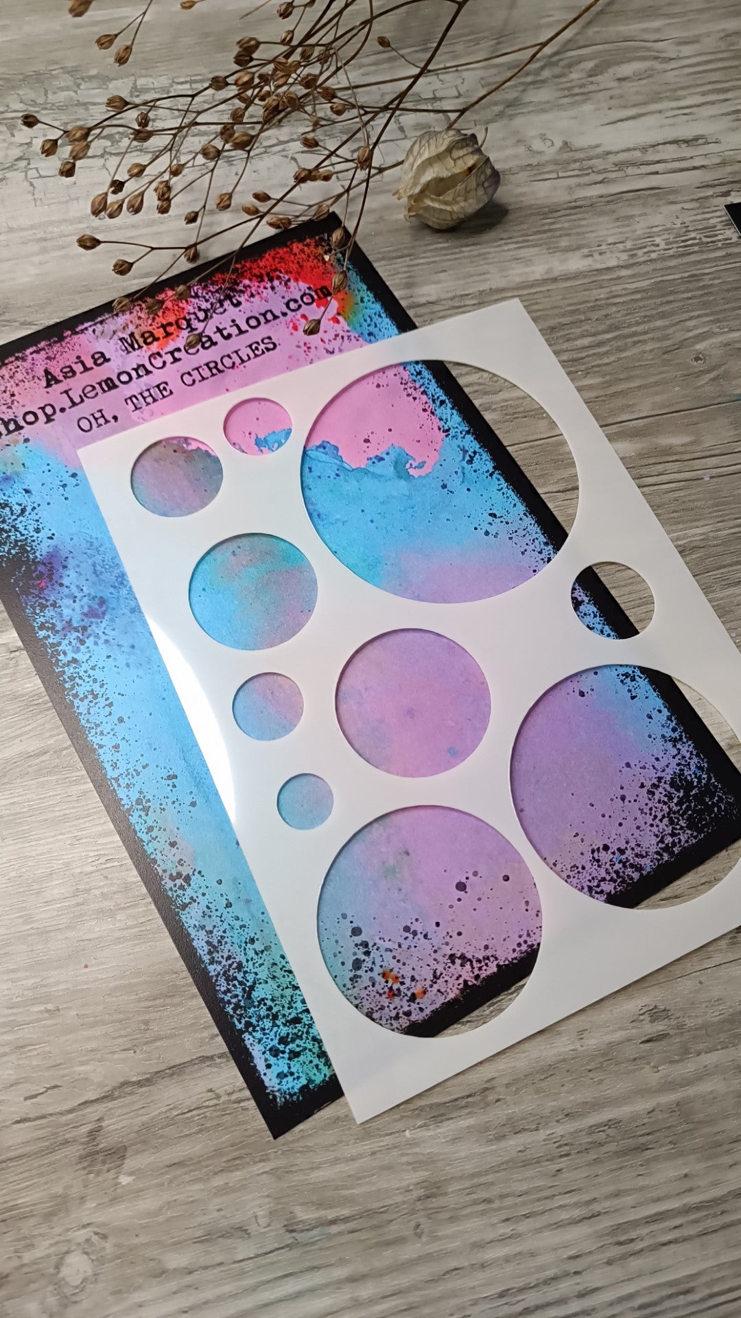 Mixed Media Stencil- OH, THE CIRCLES