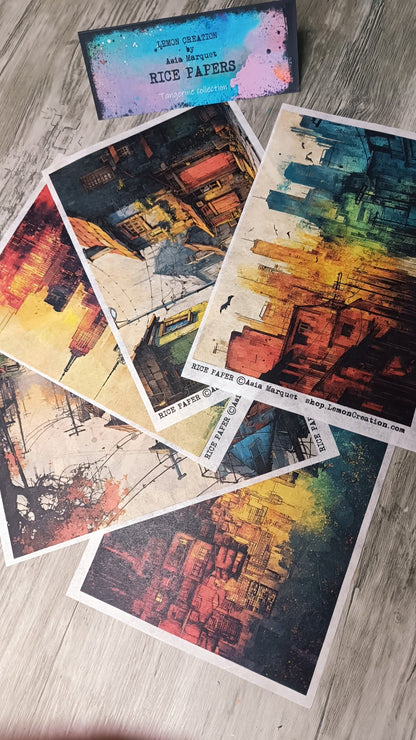 Rice Papers-  TANGERINE collection