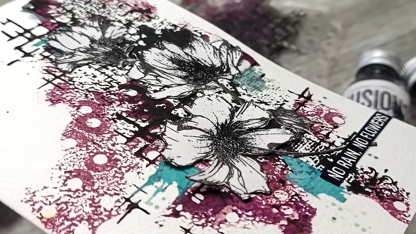 Set of photopolymer stamps-  FUNKY TEXTURES