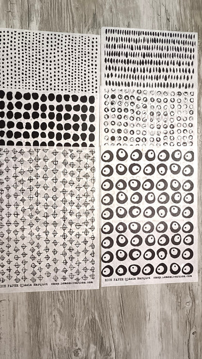 Rice Papers-  WHITE collection
