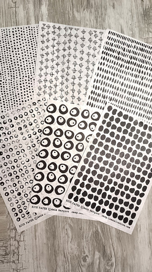 Rice Papers-  WHITE collection