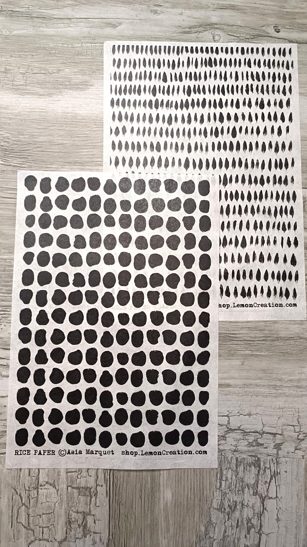 Rice Papers-  WHITE collection