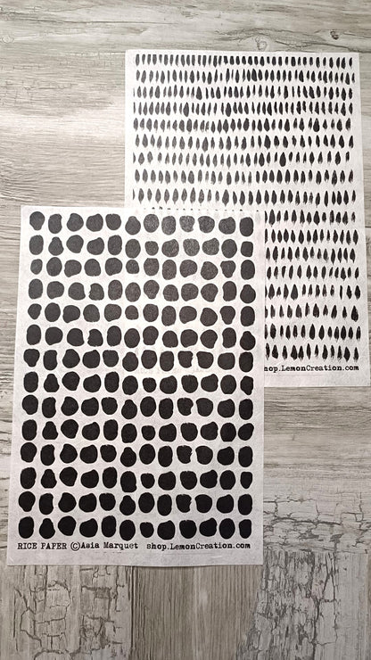 Rice Papers-  WHITE collection
