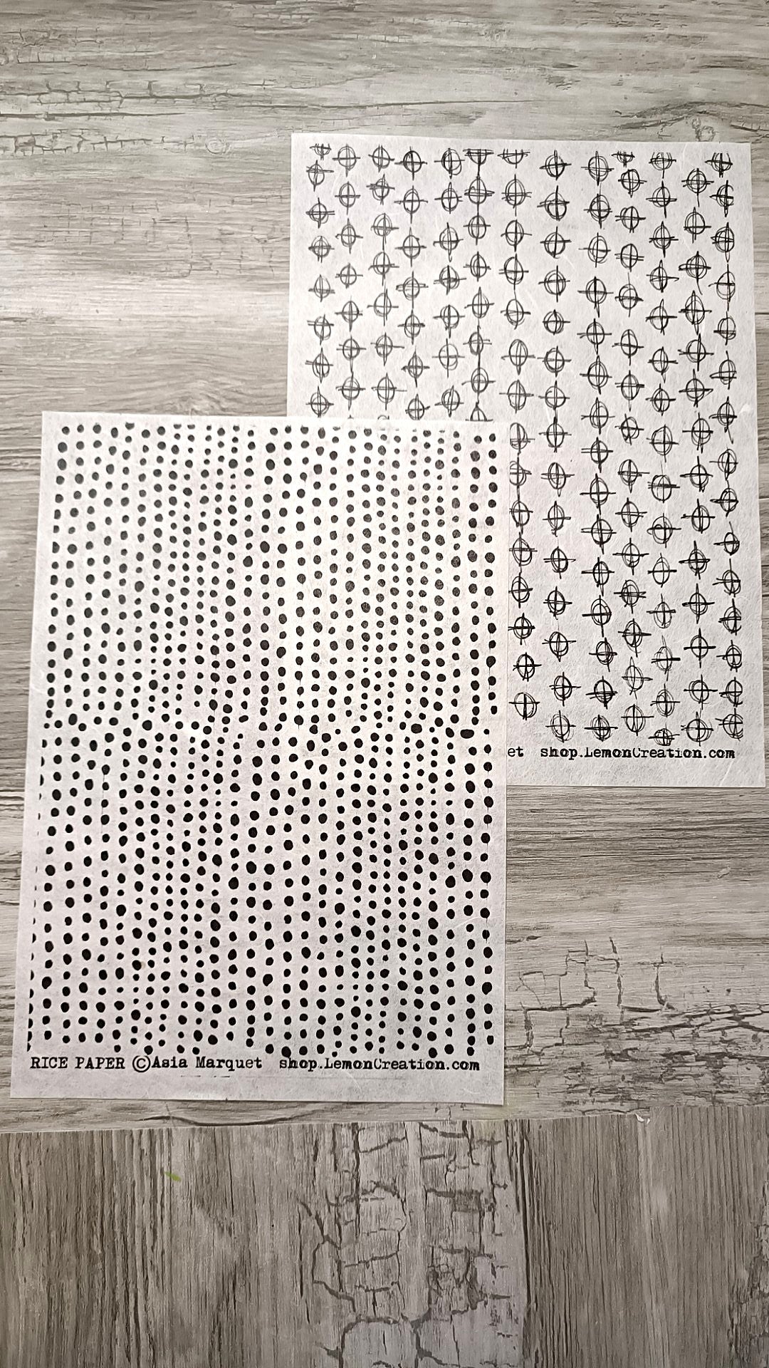 Rice Papers-  WHITE collection