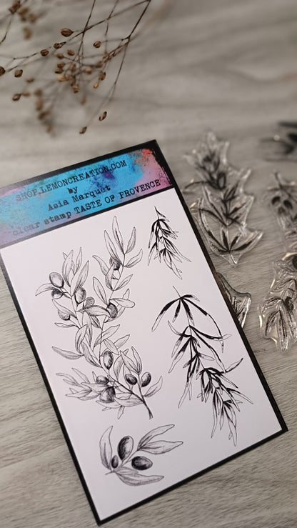 Set of photopolymer stamps- TASTE OF PROVENCE