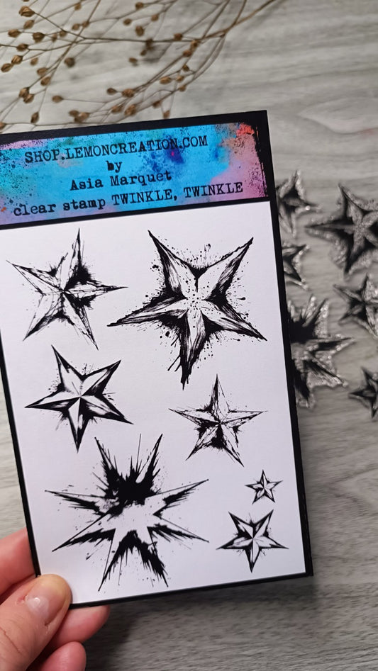 Set of photopolymer stamps- TWINKLE, TWINKLE