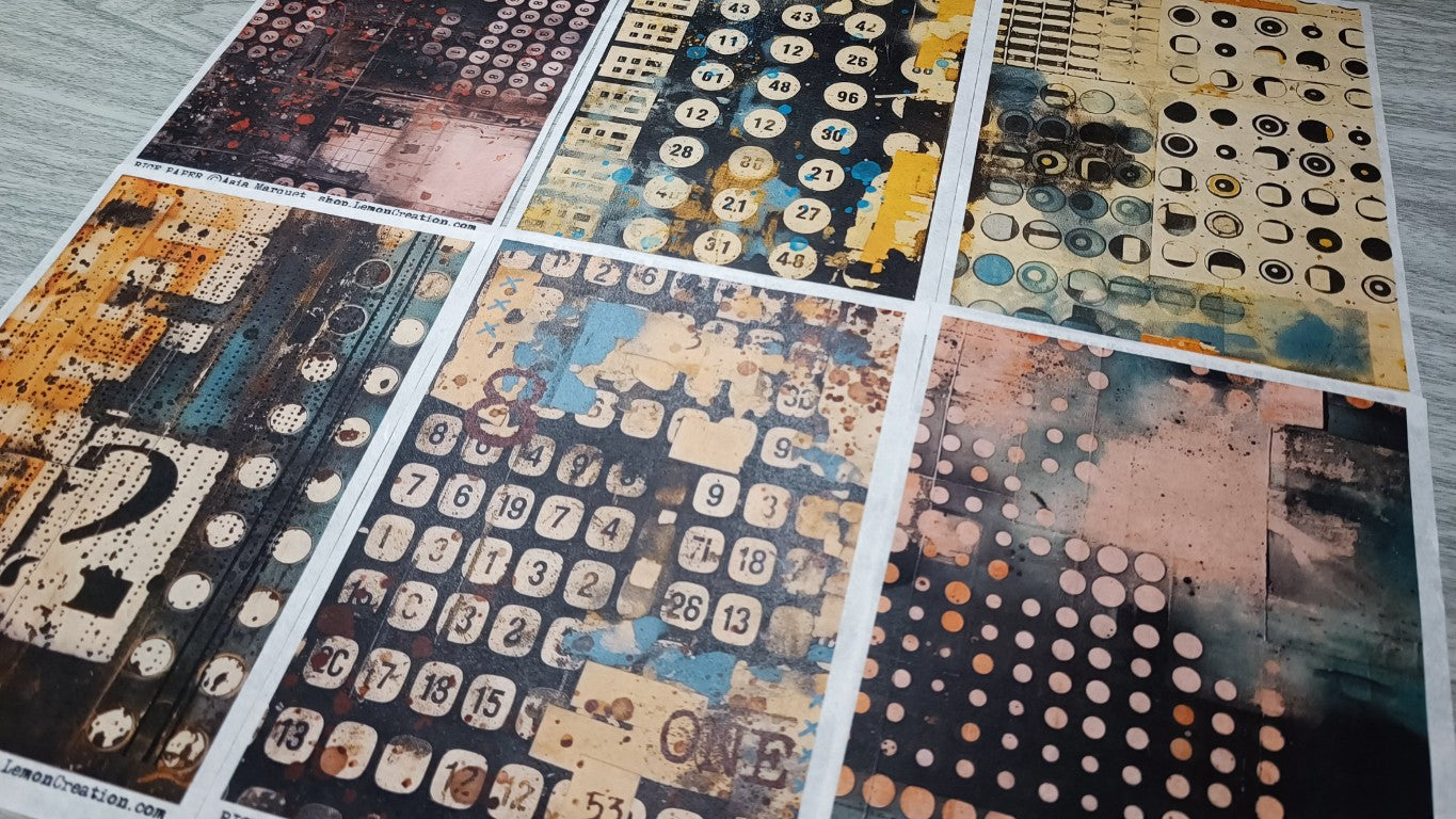 Rice Papers- GRAPHITE collection – LemonCreationArt EI