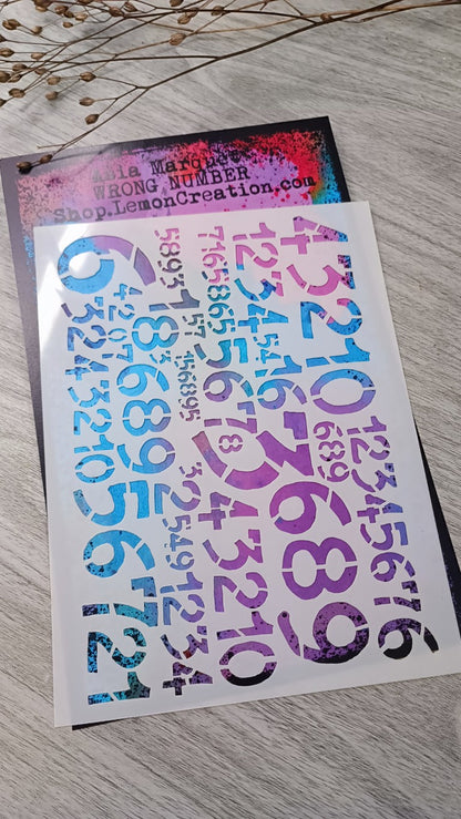 Mixed Media Stencil- WRONG NUMBER