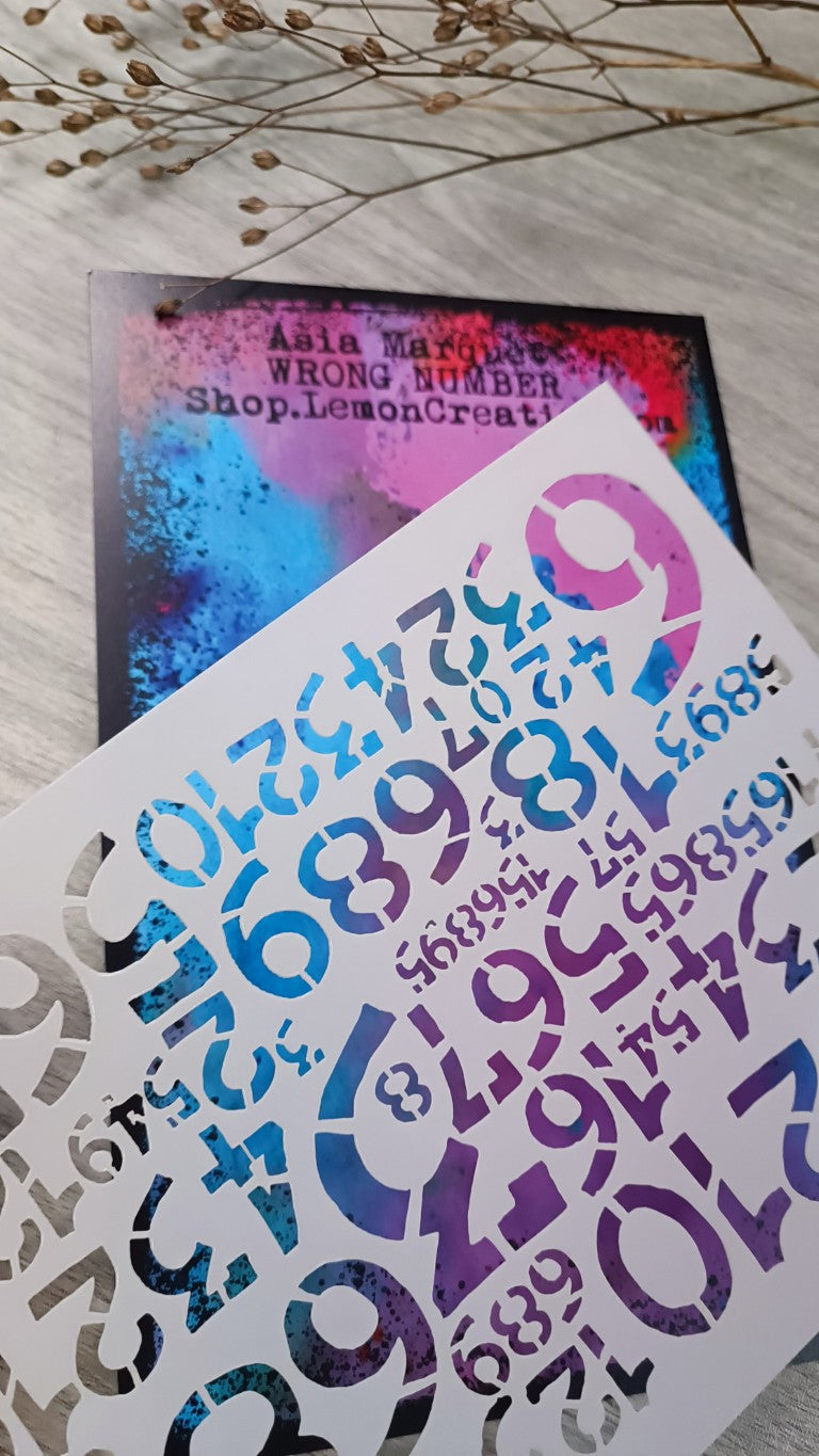 Mixed Media Stencil- WRONG NUMBER
