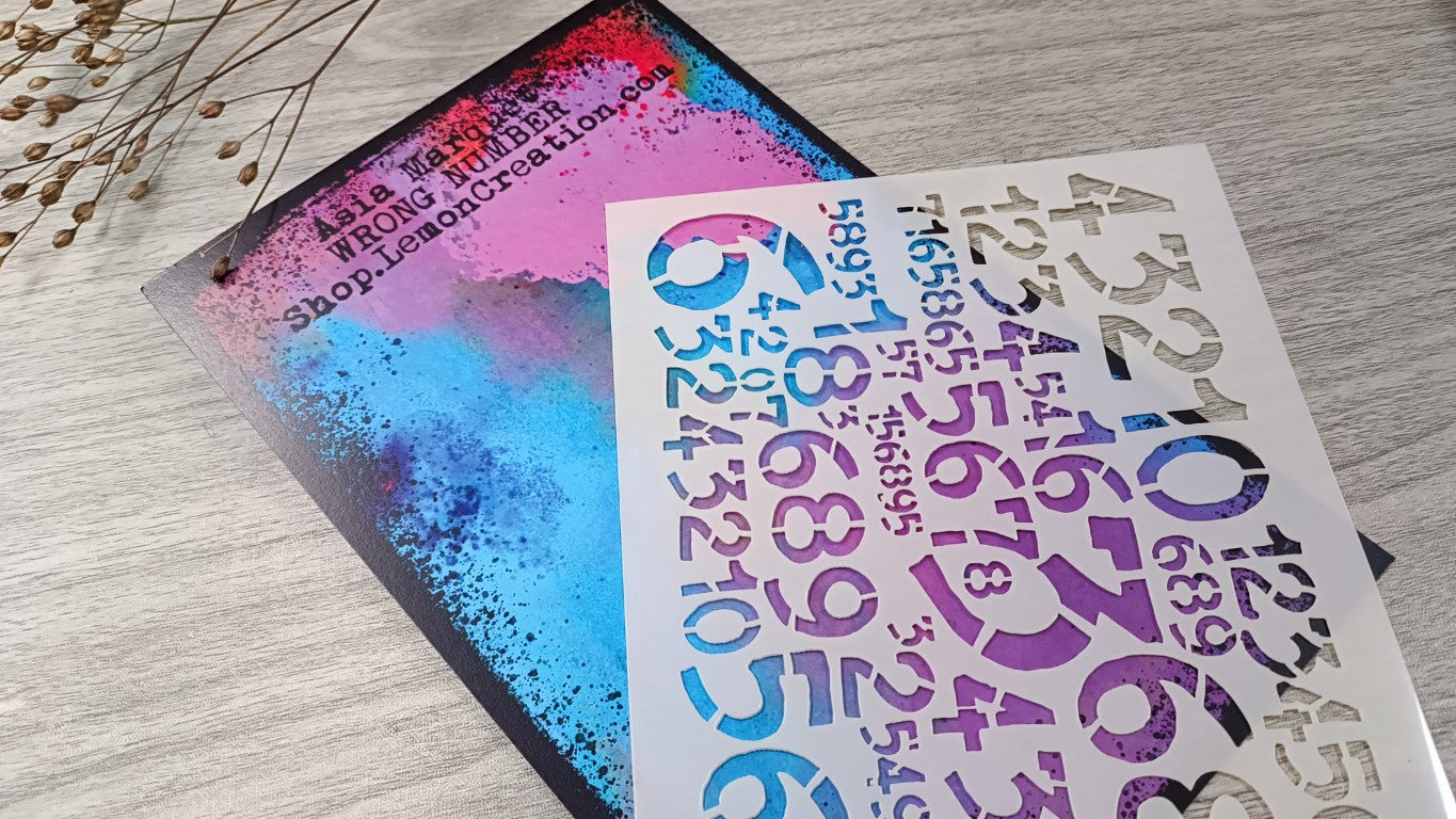 Mixed Media Stencil- WRONG NUMBER