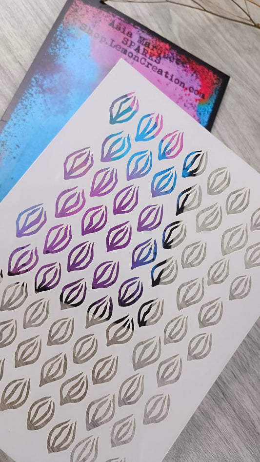 Mixed Media Stencil-  SPARKS