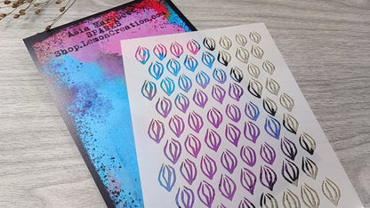 Mixed Media Stencil-  SPARKS
