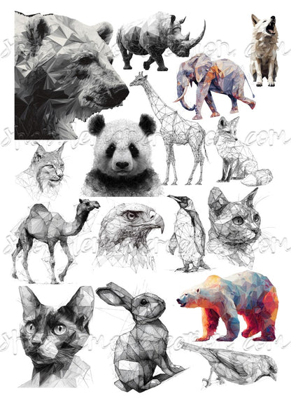DIGITAL DOWNLOAD FILE- Geometric Animals