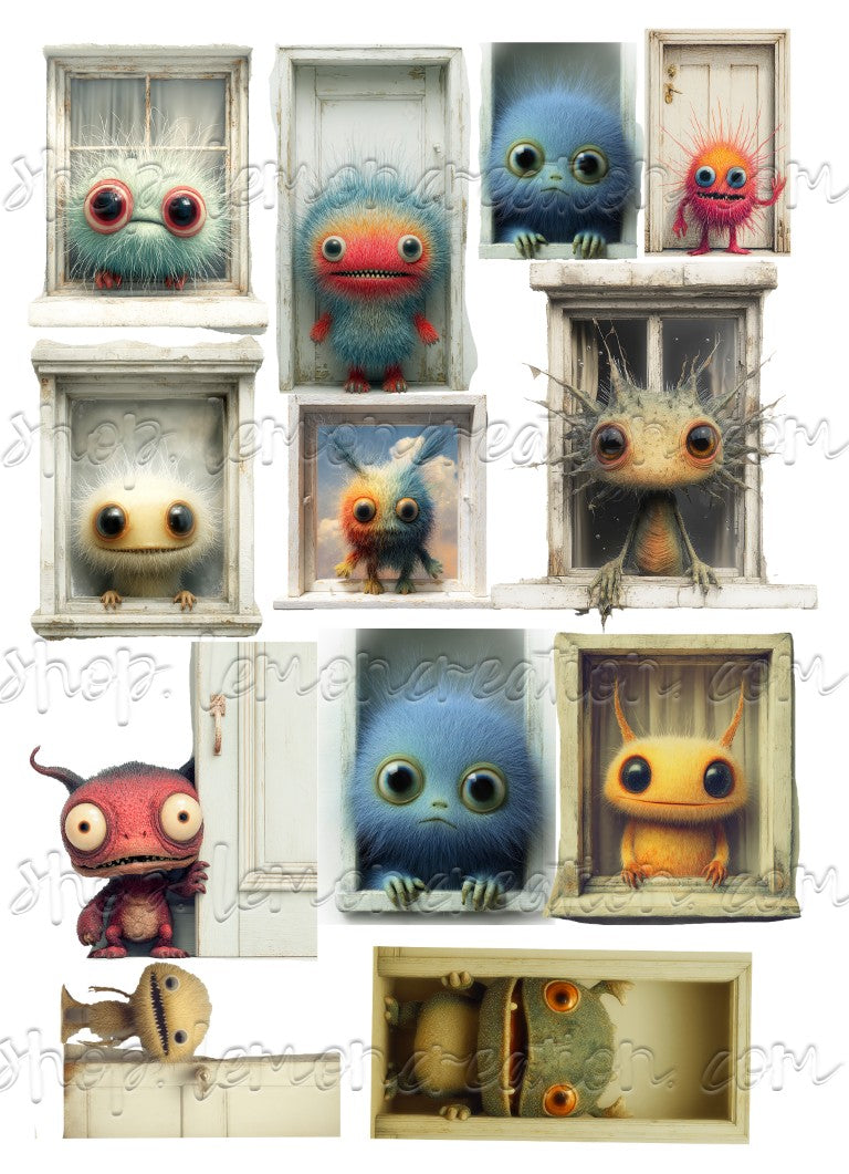 DIGITAL DOWNLOAD FILE-  Monster's Peek-A-Boo
