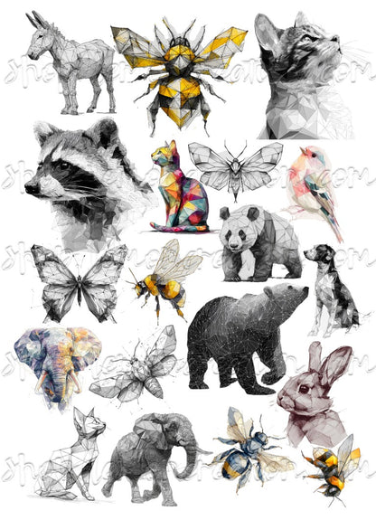 DIGITAL DOWNLOAD FILE- Geometric Animals