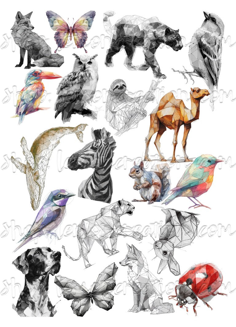 DIGITAL DOWNLOAD FILE- Geometric Animals