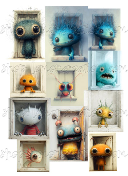 DIGITAL DOWNLOAD FILE-  Monster's Peek-A-Boo
