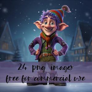 DIGITAL DOWNLOAD FILE- Whimsical Christmas Elves